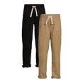thumbnail image 1 of Wonder Nation Boys Woven Pull On Pants, 2-Pack, Sizes 4-18 & Husky, 1 of 5