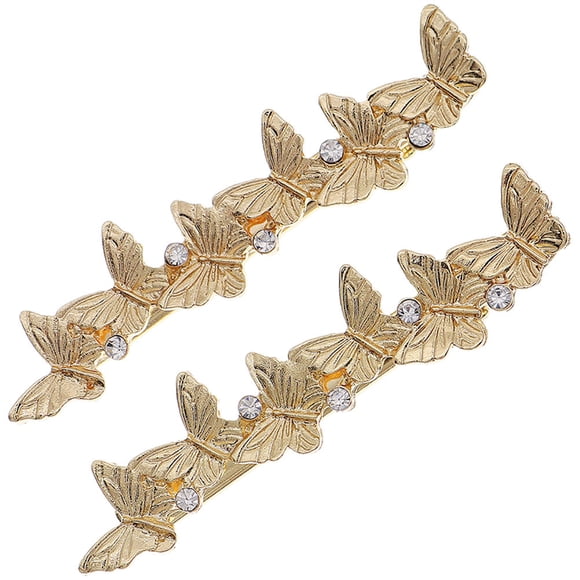 HONITANO 2Pcs Metal Butterflies Hair Clip Golden Hair Accessories for Styling and Daily Wear