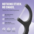 thumbnail image 4 of Dental Floss Picks for Teeth (200ct) - Double Thread Tooth Flossers Adults, Toothpicks Floss, Vegan Corn-Straw Handle, Shred-Resistant String Interdental Oral Care & Gum Health, Charcoal, 4 of 4
