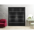 thumbnail image 3 of Sliding Closet Double Bi-fold Doors | Planum 0210 Matte Black with Frosted Glass | Sturdy Tracks Moldings Trims Hardware Set | Wood Solid Bedroom Wardrobe Doors, 3 of 5