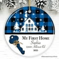 thumbnail image 5 of My First Home Christmas Ornament, Plaid Red, Blue, Green, and Black, 5 of 5