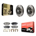 thumbnail image 1 of Transit Auto Front Coated Drilled Slotted Disc Brake Rotors and Semi-Metallic Pads Kit for Car 2015 Subaru Legacy 2.5L KDF-100180, 1 of 11