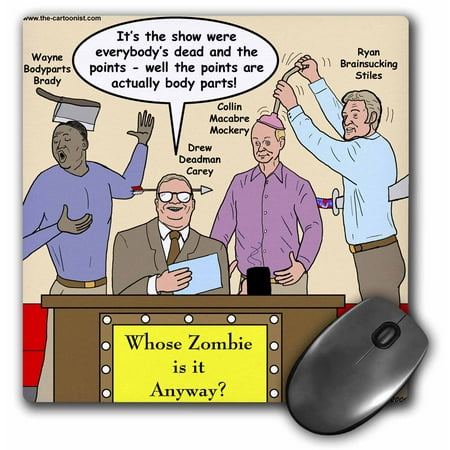 3dRose Halloween - Zombie Whose Line is it Anyway, Mouse Pad, 8 by 8
