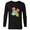 Black, variant on Mickey Mouse Head and Hand Retro Pop Art - Long Sleeve T-Shirt for Men - Customized-White