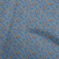 thumbnail image 1 of oneOone Cotton Jersey Blue Fabric Paisley Sewing Fabric By The Yard Printed Diy Clothing Sewing Supplies 58 Inch Wide, 1 of 5