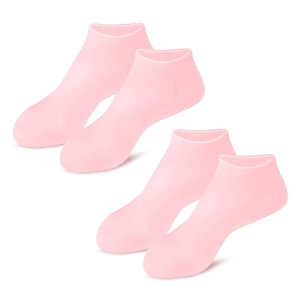 Calcetines de silicona Ndcxsfigh 2 Pares Para pedicura Aliviar El Dolor Pies secos y Agrietados rosa