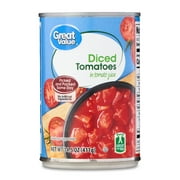 Great Value Diced Tomatoes in Tomato Juice, 14.5 oz Can