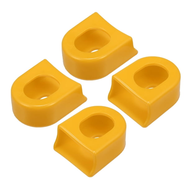 Protectores de bota de manivela de bicicleta Unique Bargains 4 Piezas Silicona amarillo
