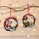 thumbnail image 3 of 4 piezas de adornos navideños corona de mimbre navideña decoración de ventana de corona de mimbre colgante de muñeco de nieve de Papá Noel 15cm, 3 of 5