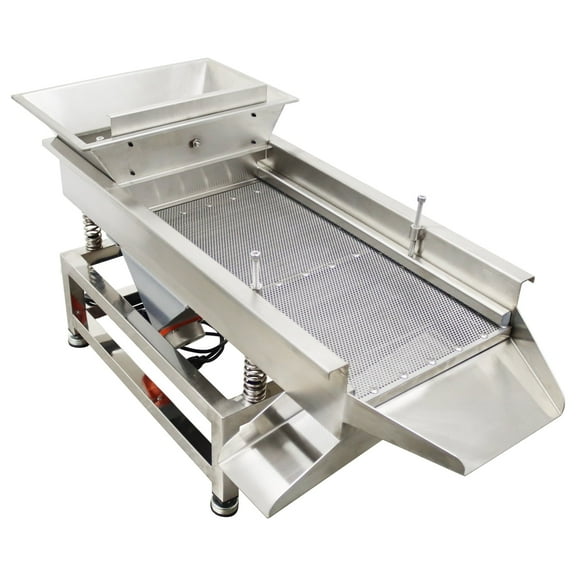 3mm Linear Vibrating Screen Straight Vibrating Sieve Sieve Shaker Electric Linear Sifter 110V Double Motor