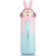 thumbnail image 1 of Termo infantil con forma de conejito - Termo de acero inoxidable, taza de café de viaje a prueba de fugas, resistente taza de agua caliente para bebé de 355 ml - Rosa, 1 of 5