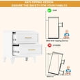 thumbnail image 4 of 2 Drawers Dresser for Bedroom, 26.42" H Metal Dresser & Chest of Drawers with Large Storage Space, Closet Dressers & Chests of Drawers for Living Room, Hallway, Entryway (White), 4 of 7