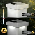thumbnail image 7 of Classy Caps Pyramid Solar Post Cap - Fits 5"x5" Posts - White Vinyl (PVC), 7 of 7
