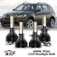 thumbnail image 1 of Compatible con Juego de Lámparas Alta/Baja BMW X5 2005-2013 - 4 Unidades, 10,000LM 6500K Blanco Frío, Bombillas 500% Ultraluminosas, Plug & Play, 1 of 11