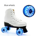 thumbnail image 2 of Patins à Roulettes avec Clé, Roues Lumineuses pour Extérieur, Six Lumières à Double Rangée, Roues Brillantes Bleues, 2 of 6