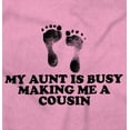 thumbnail image 2 of Proud Niece Nephew Excepting Auntie Romper Boys or Girls Infant Baby Brisco Brands 12M, 2 of 6