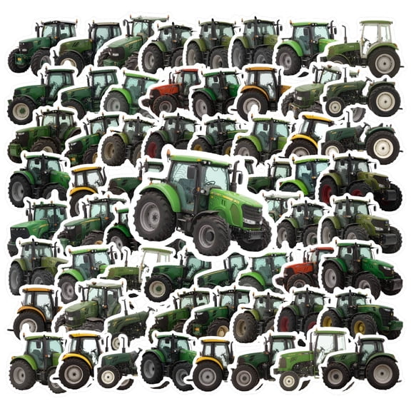 35pcs-50pcs Classic Tractor Stickers Agriculture Vinyl Stickers Kids Stickers for Phone Laptop Luggage Suitcase