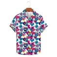thumbnail image 5 of ZCFZJW Valentines Day Tops for Men Trendy Short Sleeve Love Heart Pattern Print Beach Hawaiain Aloha T-Shirts Casual Graphic Holiday Tees Tops Multicolor#08 XXXXL, 5 of 5