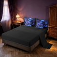 thumbnail image 3 of Manfei Gothic Dark Dragon Animals 7-Piece Twin Bedding,Vintage Trees Water Lily Bedding Comforter Set,Black Reversible, 3 of 6