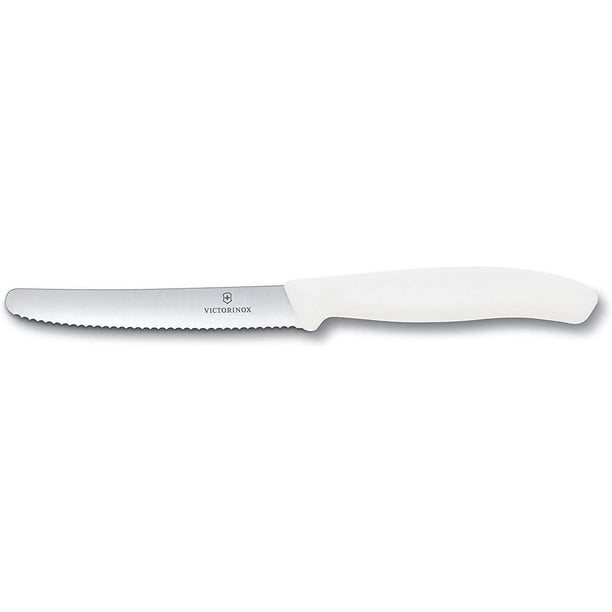 Victorinox 4.5 Inch Tomato Knife Razor Sharp Serrated Blade Round Tip Ergonomic Swiss