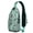 Greenish-blue-29, variant on Stripes and Plaid Sling Bag, Boho Style Crossbody Daypack with Vintage and Artistic Design for Outdoors