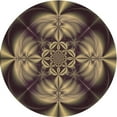 thumbnail image 1 of Ahgly Company Machine Washable Indoor Round Transitional Burgundy Brown Area Rugs, 3' Round, 1 of 7