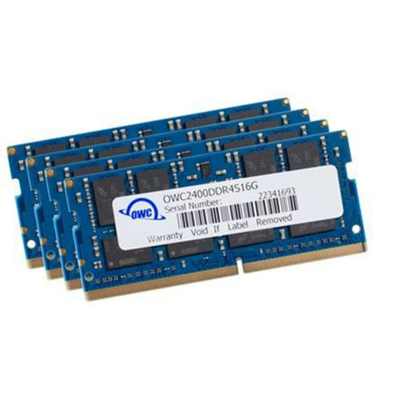 OWC / Other World Computing 64GB DDR4 2400MHz SO-DIMM Memory Upgrade Kit, 260-Pin, (4x16GB)