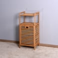 thumbnail image 6 of Aukfa Bathroom Laundry Basket Bamboo Storage Basket with 2-tier Shelf, 6 of 9