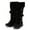 Black, variant on POROPL Winter Snow Boots for Women Mid Calf Warm Zip Up Lace Up Knight Shoes,Boots for Women Size 6.5