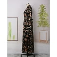 thumbnail image 3 of Robe pour Femmes Robe Brodée Élégante et à la Mode Robe Imprimée (Noir,TTG), 3 of 5