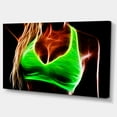 thumbnail image 2 of Femmes Aguichant et Luisantes aux Gros Seins - Art Moderne de Portrait sur Toile, 2 of 4