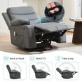 thumbnail image 3 of Shininglove Swivel Rocker Recliner Chair with Massage and Heat - Oversized 360° Reclining Sofa with Storage Pockets & Cup Holders, 3 of 8