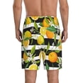 thumbnail image 3 of Kdxio Orange and Lemon Print Mens Sleep Shorts Bottoms Soft Comfy Pajama Wear Pants with Drawstring Pockets, 3 of 7