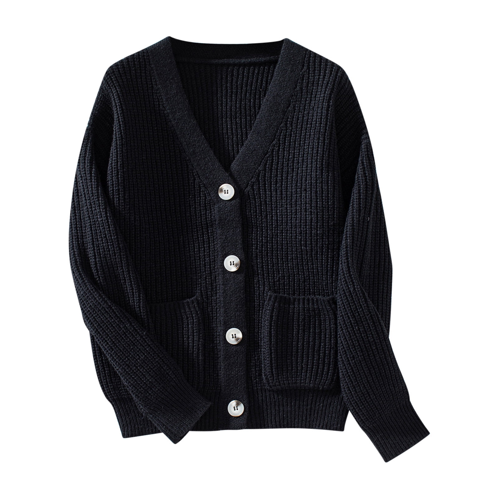 Tbopshirt Womens Striped Cardigan Sweaters,Fall Sweaters for Women,Casual Round Neck Long Sleeve Sweater Knitted Stripe Loose Blouse Tops