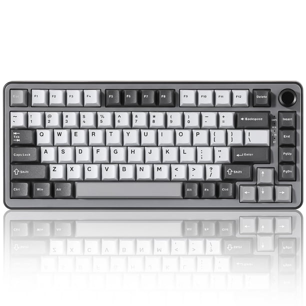 Teclado mecánico inalámbrico YUNZII B75 PRO con perilla RGB