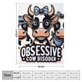 thumbnail image 4 of Orinice Cartoon Cows with Accessories Warm Lightweight Blanket Soft Fleece Blankets All Seasons Decor Gifts for Bed, Couch, Sofa - Multiple Sizes Available 40x50in, 4 of 6