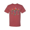 thumbnail image 2 of Wild Bobby, Colorful Rainbow Seahorses Animal Lover Men's Graphic T-Shirt, Vintage Heather Red, Large, 2 of 3