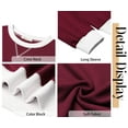 thumbnail image 6 of Fantaslook Color Block Sweatshirts for Women Crewneck Long Sleeve Oversized Pullover Tops Casual Fall Outfits, 6 of 8