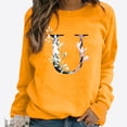 thumbnail image 2 of Pompotops Hiver Femmes Décontracté Manches Longues Hauts Dames Imprimé Chandail en Molleton Blouse Tee Chandail Liquidation, 2 of 4