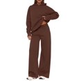 thumbnail image 1 of Conjunto Deportivo PRETTYGARDEN 2 Piezas Sudadera Marrón con Capucha y Pantalón Ancho Talle Pequeño, 1 of 8