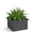 thumbnail image 2 of Mayne Fairfield 24" x 24" x 14" Square Graphite Grey Self Watering Garden Bed Planter, 2 of 10