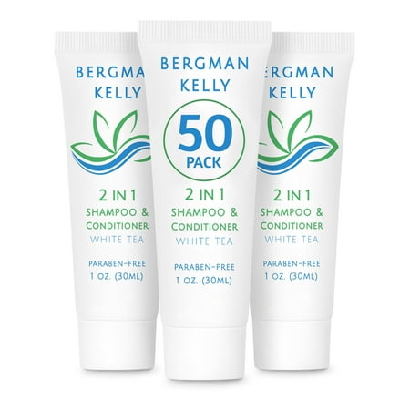 BERGMAN KELLY 1 fl oz Travel Size Shampoo & Conditioner 2-in-1, 50 Pack (US Company)