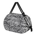 thumbnail image 1 of Bolsa de supermercado plegable, diseño plegable, tela Oxford de gran capacidad, bolsa de compras reutilizable ampliamente utilizada, raya Pinto, 1 of 5