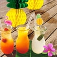thumbnail image 6 of Hawaiian Party Decorations Set with Grass Table Skirt Hawaiian leis Palm Leaves Hibiscus Flowers Paper Pineapples Umbrellas/Flamingos/Pineapples 3D Fruit Straws Luau Party Supplies, 6 of 7