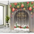 thumbnail image 5 of Ambesonne Christmas Shower Curtain, Vintage Wood Design, 69"Wx84"L, Multicolor, 5 of 5