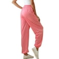 thumbnail image 5 of Hibeli Women Elastic Waist Pockets Sweatpants Solid Color Athletic Jogger Pants, 5 of 7