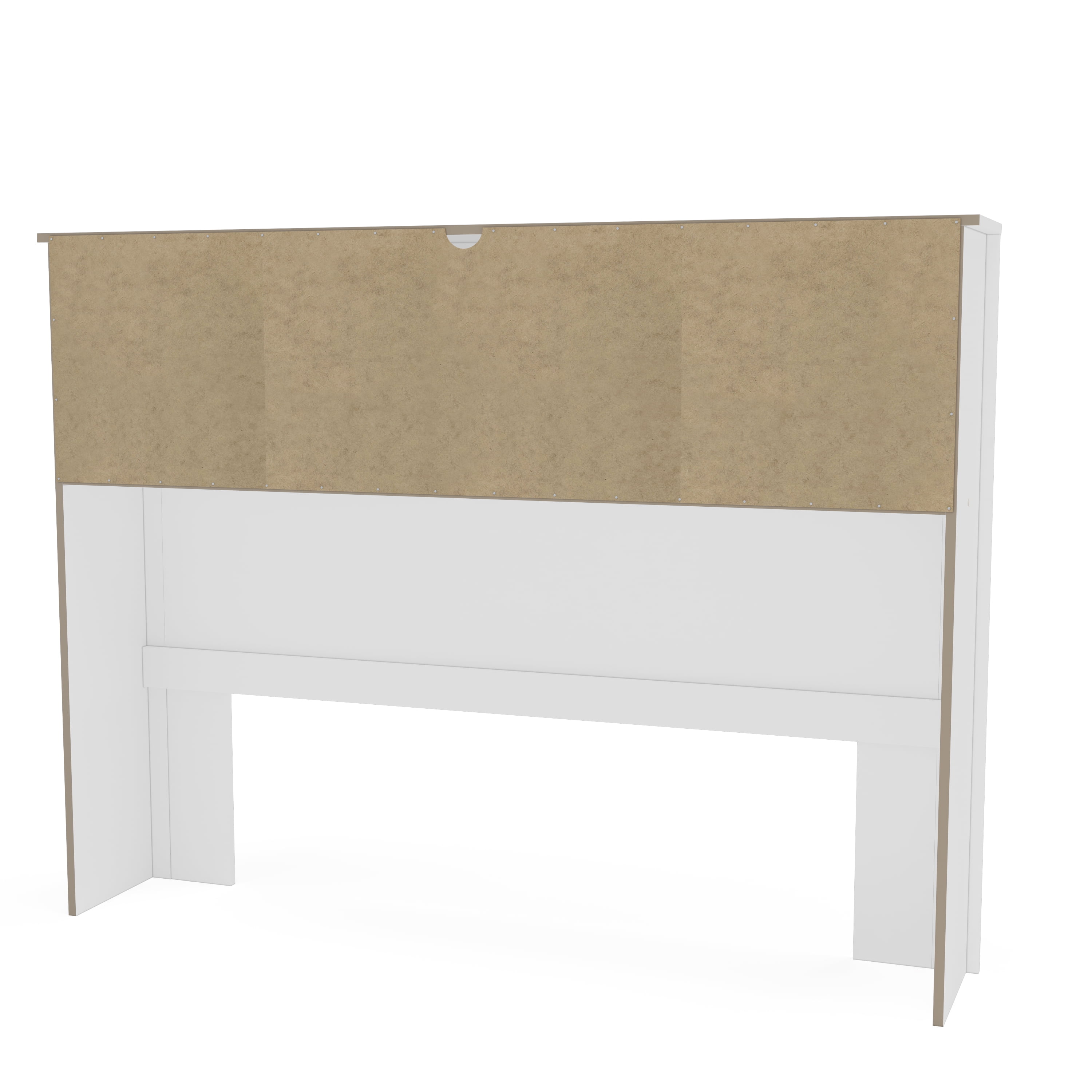 Polifurniture Madison Full Size Wood Bookcase Headboard, White