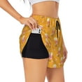thumbnail image 3 of Lsque Cute Popcorn Printed Women's Running Shorts with Liner Pockets,Elastic Quick Dry Workout Athletic Gym Yoga Shorts,Womens High Waist Shorts-Small, 3 of 9