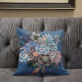 thumbnail image 5 of Amrita Sen Friendship Bouquet Indoor/Outdoor Pillow with Removable Cover in Blue Pink Green Peach20x20, 5 of 5