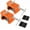 Orange-2 Pack, variant on Cabinet Clamps, Cabinet Installation Cabinetry Clamps Face Frame Clamps Tools with Two Side Screws and Alignment Plate, 2 Pack, Up to 440 lbs Load Capacity, Red